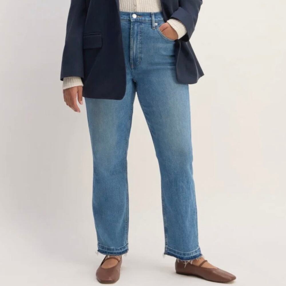 EVERLANE |‎ The Curvy Cheeky Jean Jeans Denim Cropped Organic Cotton | 35, 20